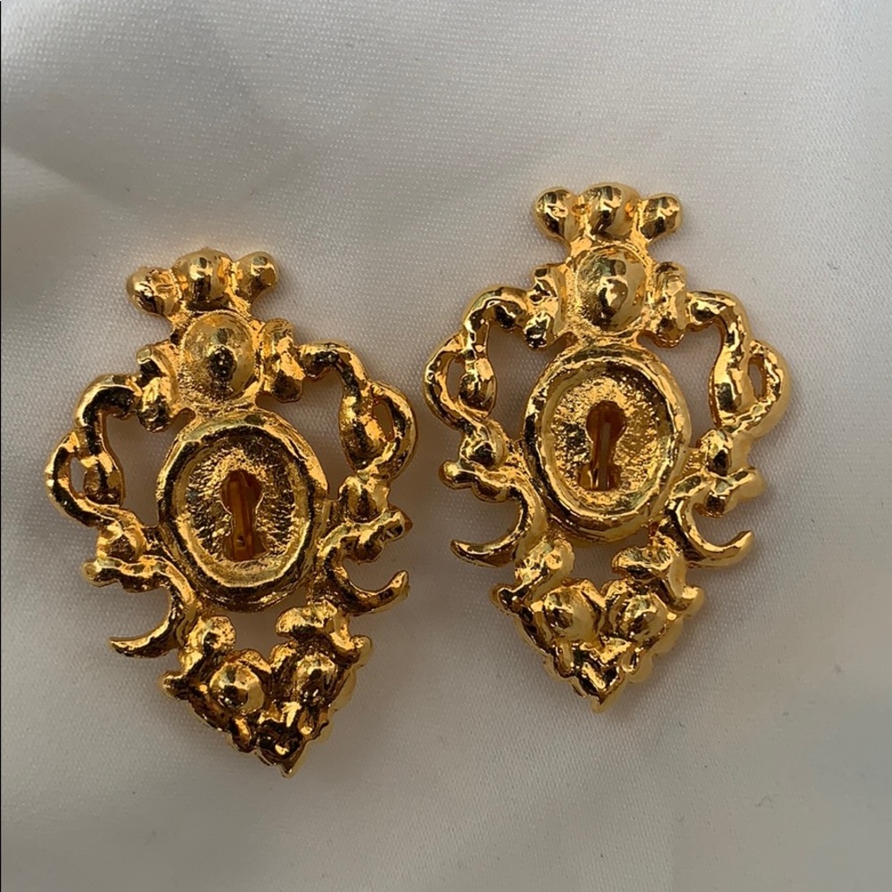 AUTHENTIC Rochas Clip on Earrings
